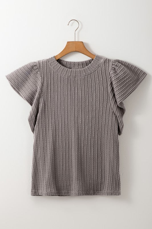 SUNDAY MORNING Gray top