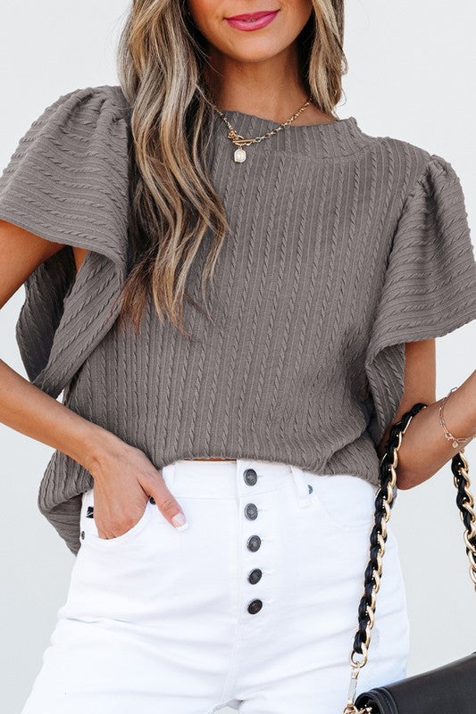 SUNDAY MORNING Gray top
