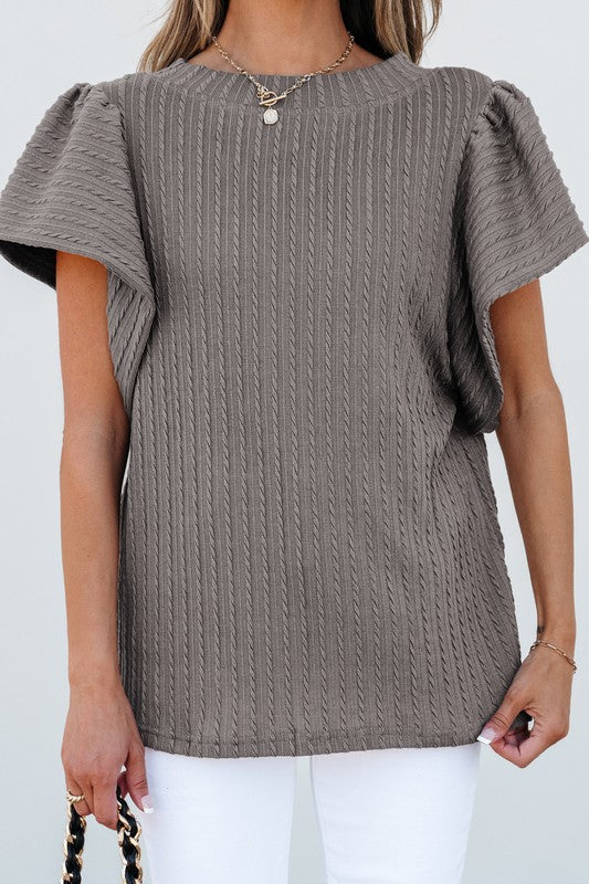 SUNDAY MORNING Gray top