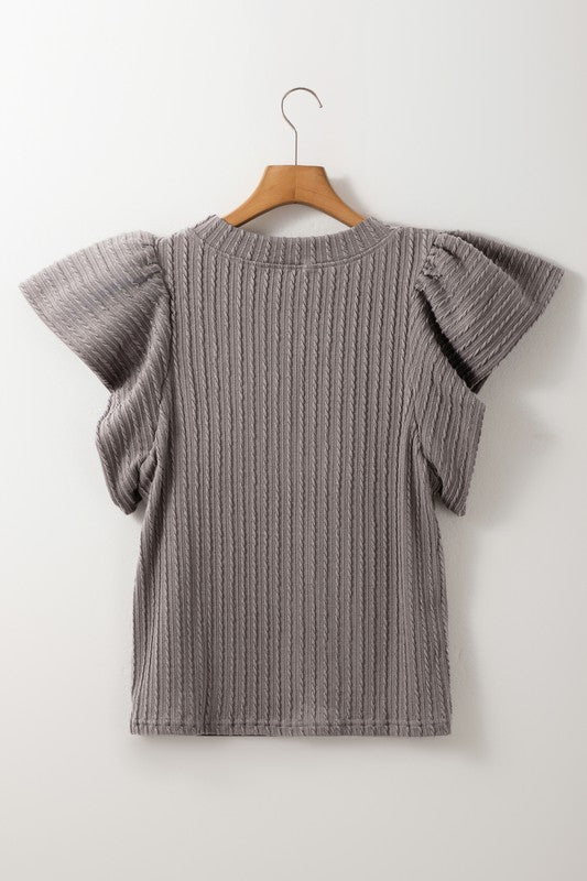SUNDAY MORNING Gray top