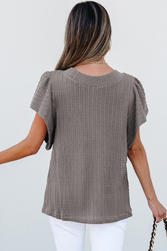 SUNDAY MORNING Gray top
