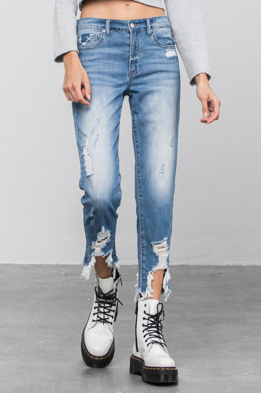 RIGHT BACK High Rise Boyfriend Jeans