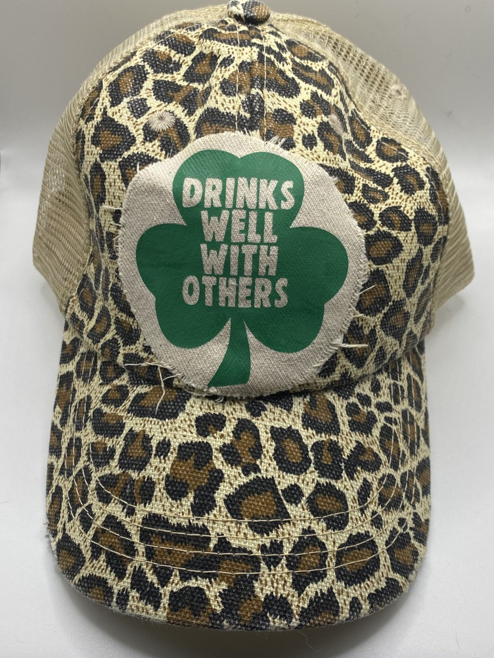 DRINKS WELL WITH OTHERS Leopard Trucker Hat