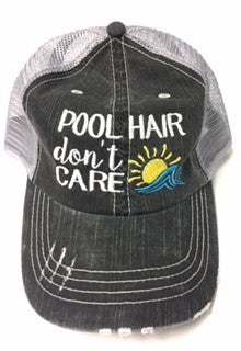 POOL HAIR DON'T CARE Trucker Hat