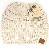 BEIGE CC BEANIE TAIL