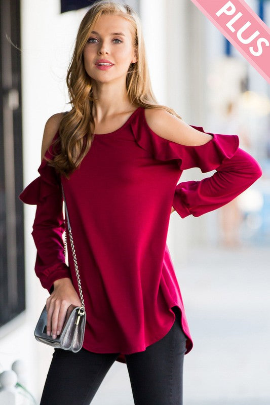 WALK MY WAY Cold shoulder top