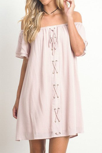 MAKE YOU LOVE ME Pink mini dress