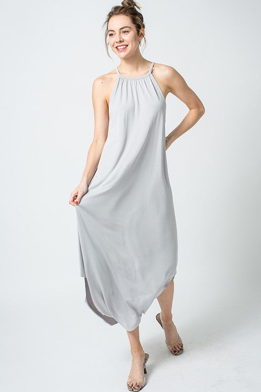 I CHOOSE YOU Stone-colored Maxi Dress