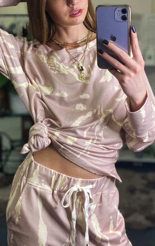 NEVER TOO MUCH Tie-dye Lounge Set