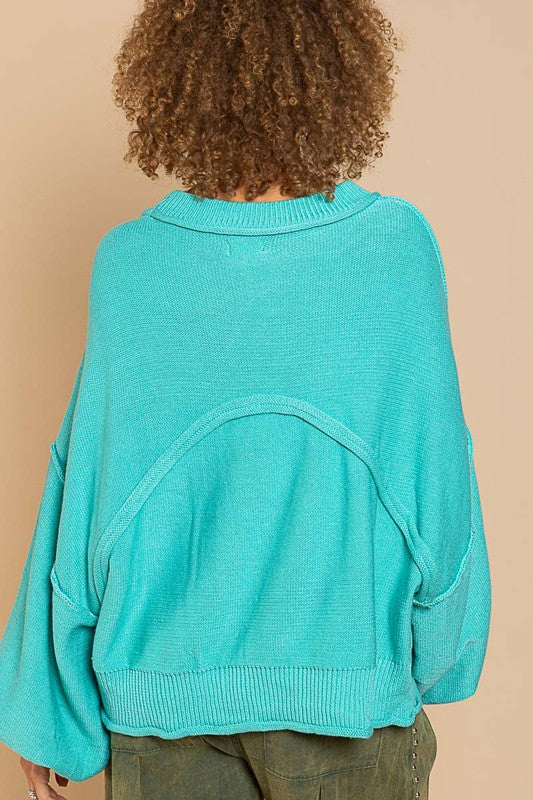 BREAKFAST AT TIFFANY'S Turquoise Sweater