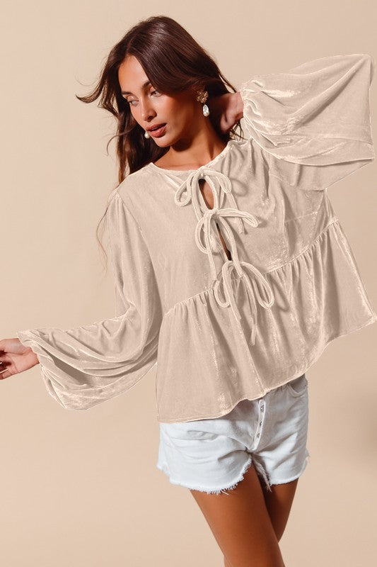 CREAM Velvet top