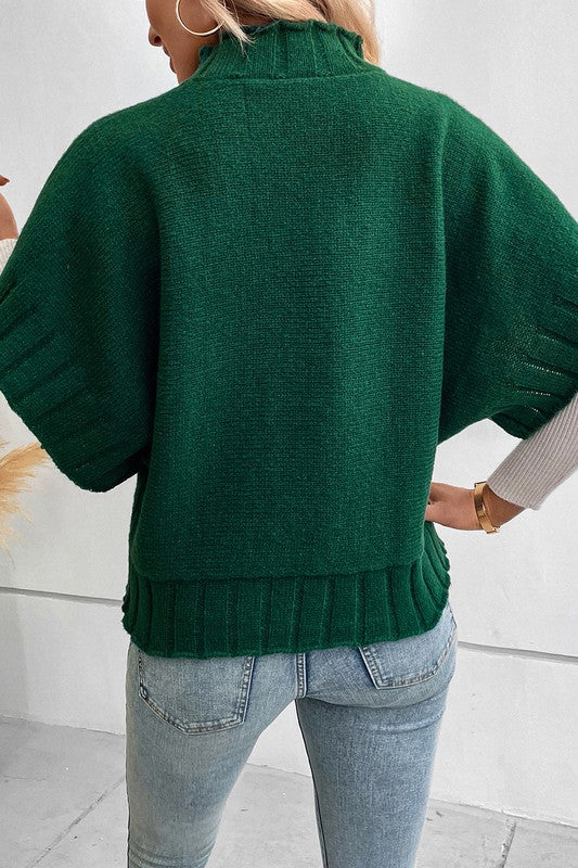 WINTER SONG Green sweater