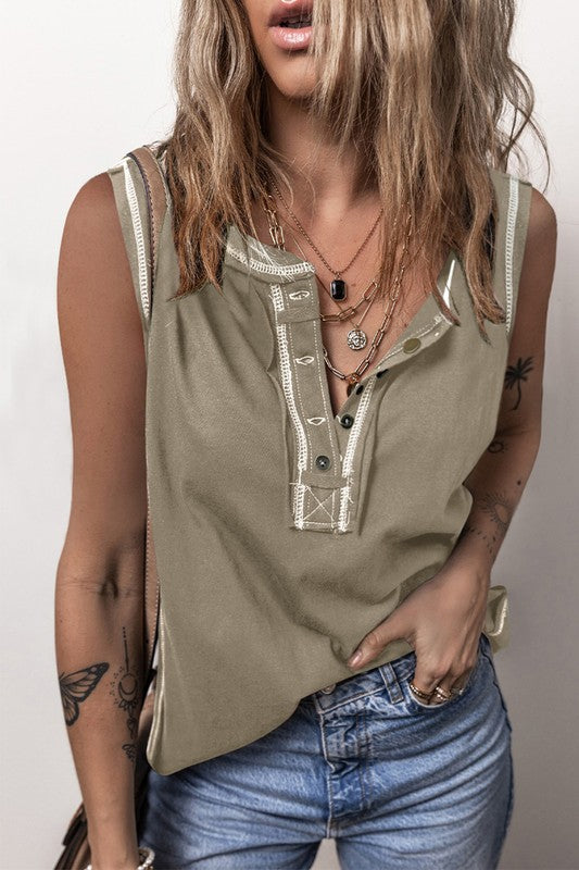 YESTERDAY WAS ALL WE HAD Khaki tank