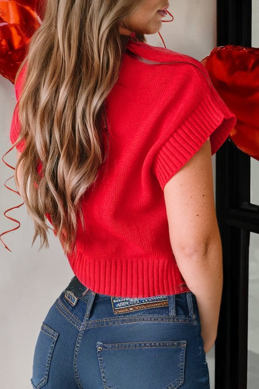 BE MINE Red sweater