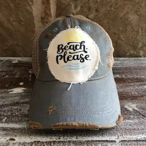 BEACH PLEASE Trucker hat