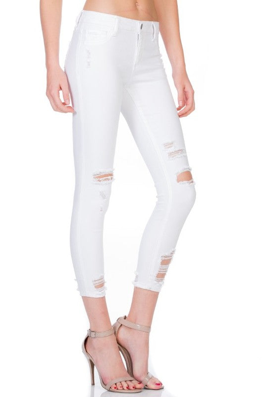 YES INDEED White Skinny Jeans – Root & Flowers Boutique