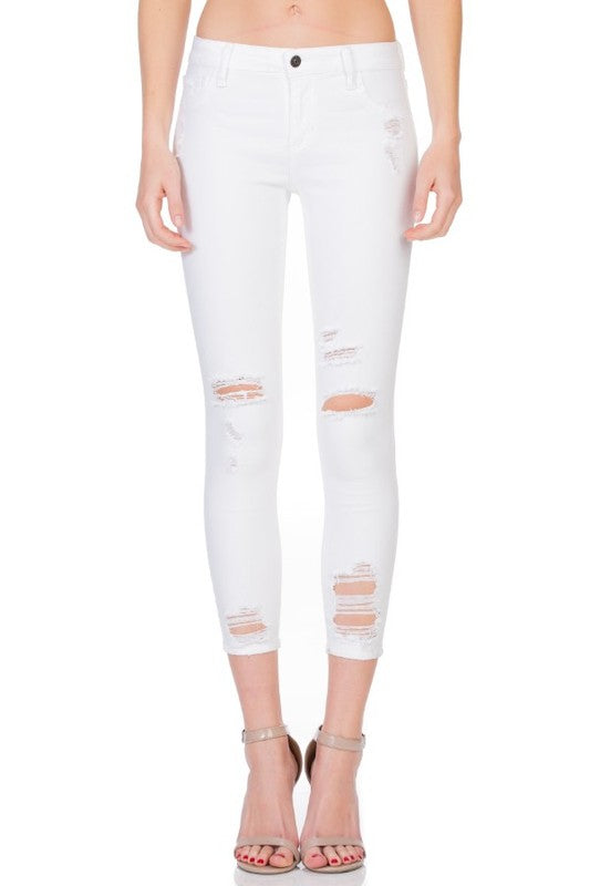 YES INDEED White Skinny Jeans – Root & Flowers Boutique