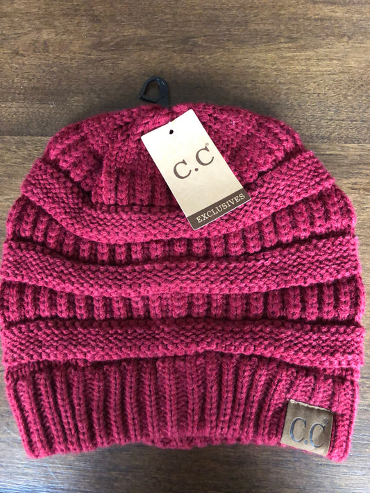 Burgundy CC Beanie