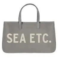 SEA ETC. Canvas gray tote