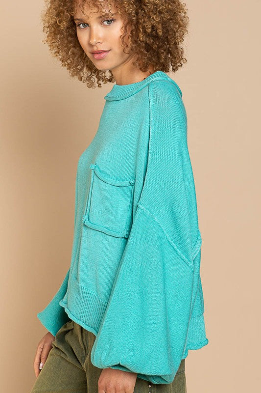 BREAKFAST AT TIFFANY'S Turquoise Sweater