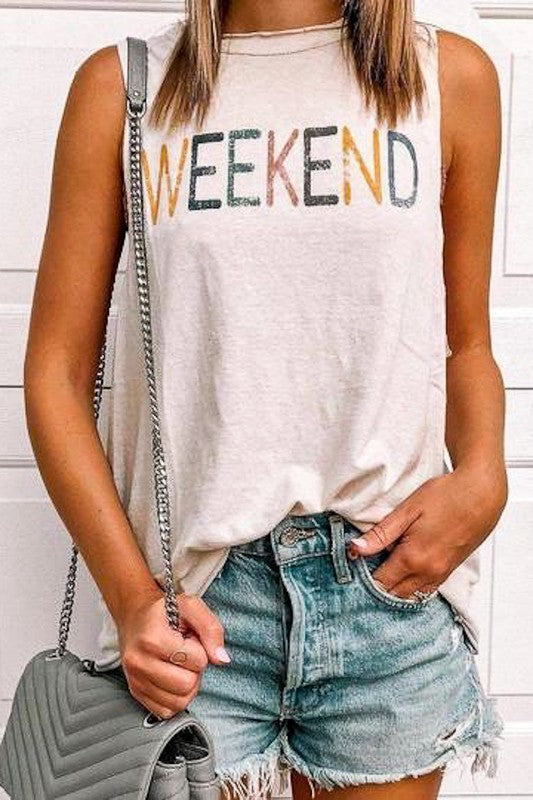 WHO'S READY FOR THE WEEKEND Sleeveless top